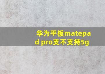 华为平板matepad pro支不支持5g